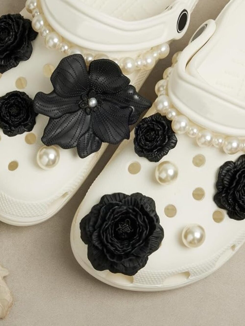 3D Camellia Decorations  for Bogg Bag 14pcs